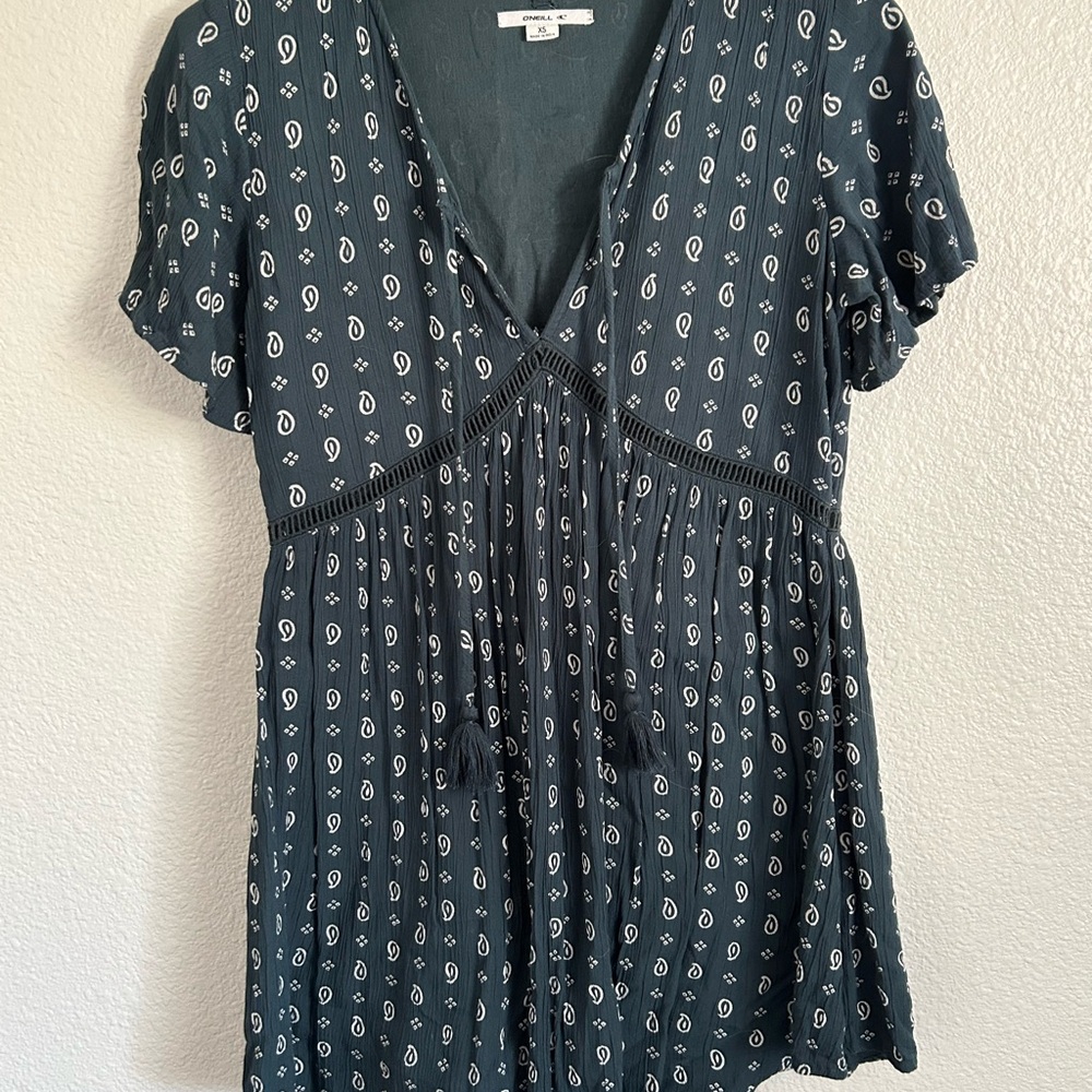 O'Neill Navy and White Mini Dress